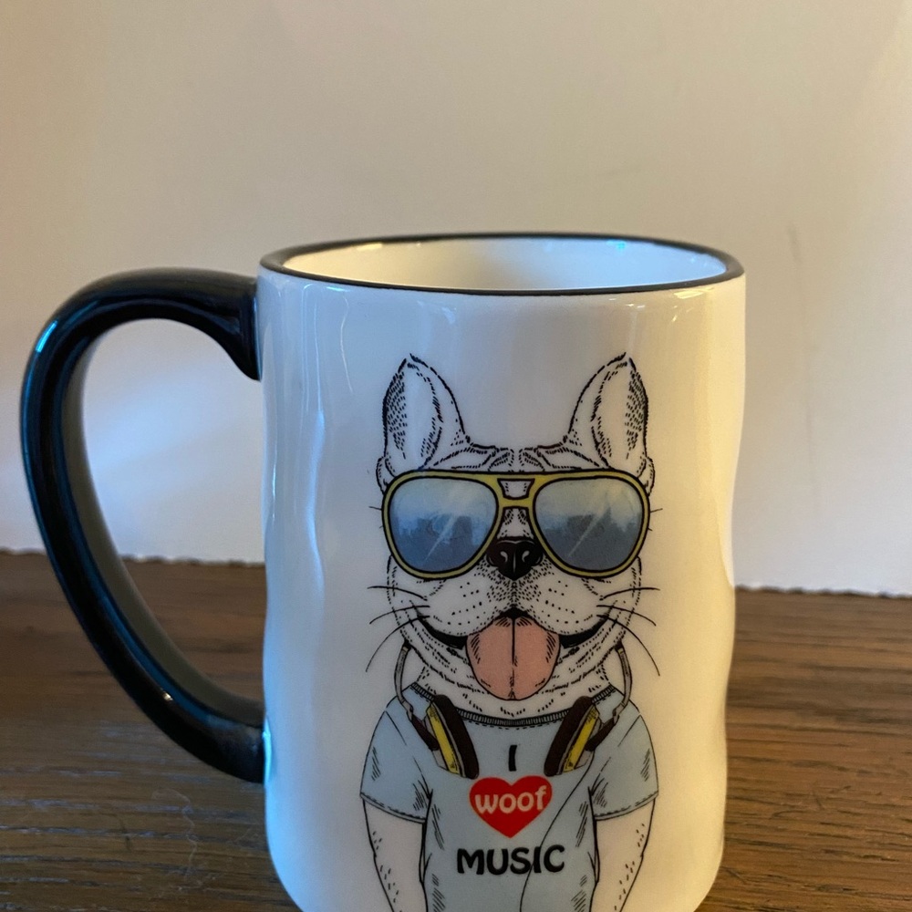 French Bulldog Lover's Hipster Mug with Sunglasses Design